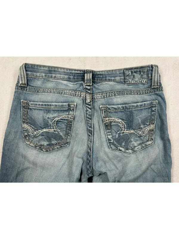 Big Star Maddie Boot Cut Jeans Mid Rise Fit Medium Wash Tagged Women's Size 29L - Image 4