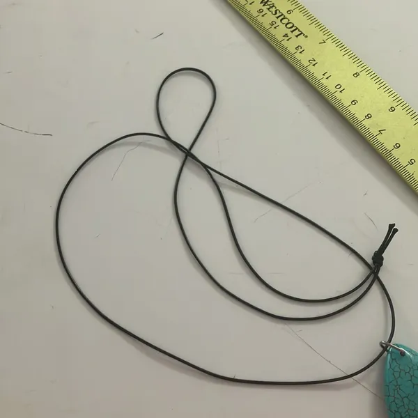 Turquoise like Teardrop Pendant Necklace - Image 2