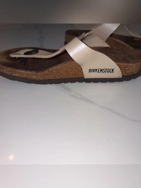 Birkenstock Gizeh Pearl White Size 38 - Image 8