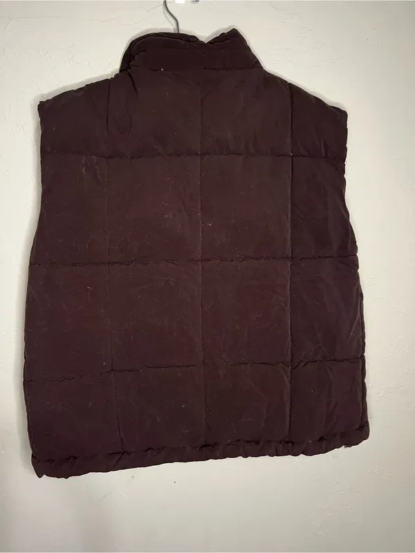 Zara Chocolate Brown Quilted‎ Puffer Oversized Cozy Vest - Image 6