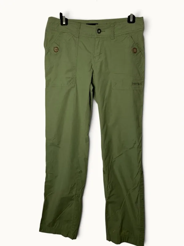 Marmot Womens Roll Tab Hiking Pants Size 6 Green Convertible Outdoor Trail - Image 4