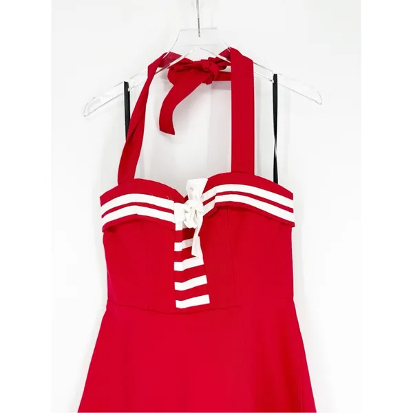 NWT‎ Dead Threads A-Line Halter Neck Dress Women's XL Red Pin Up Girl - Image 4