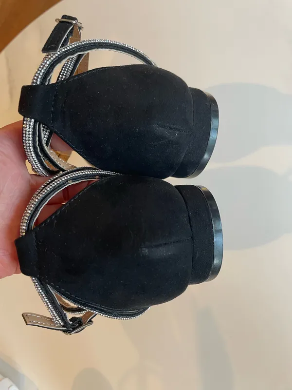 NEW Shoedazzle Women’s Black Flats Shoes Feature Sparkling Doublebow Size US11 - Image 4