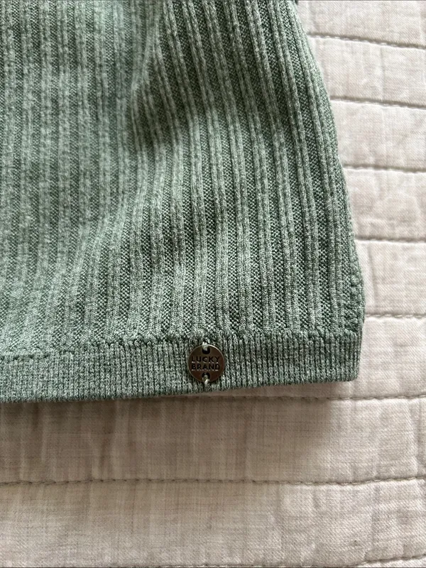 Lucky brand, sage, green ribbed sport casual comfy lounge bra L - Image 2