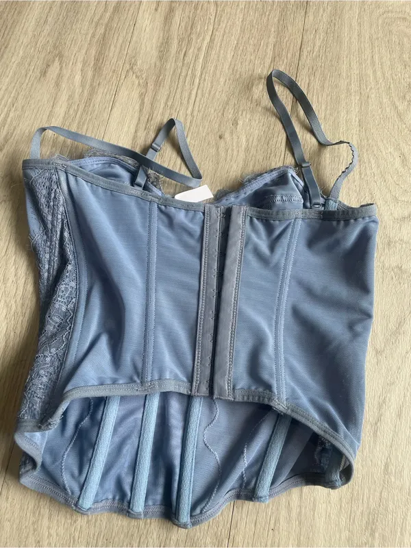 Urban Outfitters Light Blue Lace Bustier Tank Top - Image 2