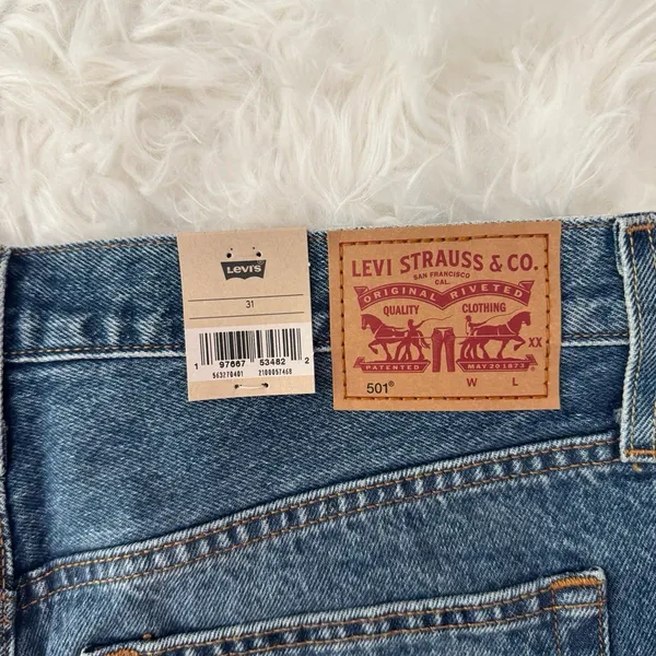 Levi’s 501 Original Fit High Rise Women's Shorts 31 - Image 8