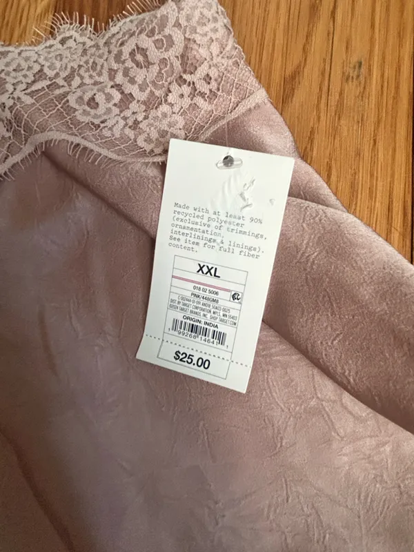 a new day Dusty Rose Lace-Trim Satin Camisole - Image 3