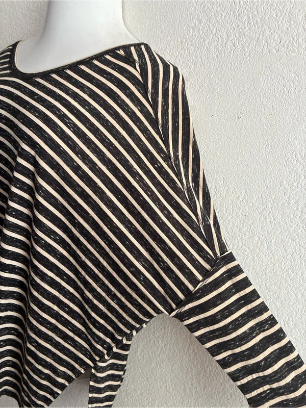 We The Free Striped Scoop Neck Long Dolman Sleeve Top M - Image 7