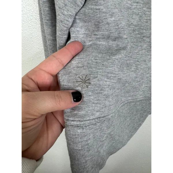 Athleta‎ Coaster Luxe Sweatshirt Grey Mock Neck Pullover Thumbholes 466775 Small - Image 6