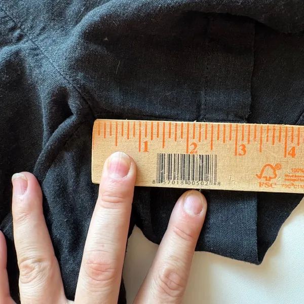 J. Crew Smocked Waist Linen Blend Shorts Ruffle‎ Elastic Black Size Small - Image 8