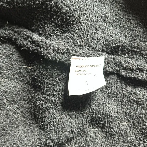 Star print fuzzy open midi cardigan Black - Image 3