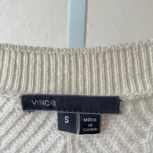 Vince 100% cashmere beautiful off white ribbed long cardigan - Image 10