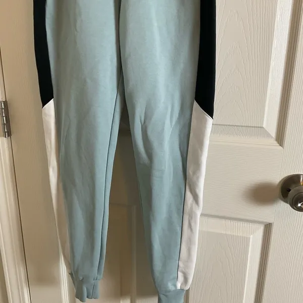 Nike Air Women's Cyan Heather Colorblock Jogger Pants Sweats Size XS - Image 4