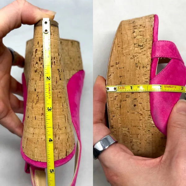 Christian Louboutin Reine De Liege Suede Cork Platform Wedge Slingback Sandal 37 - Image 13