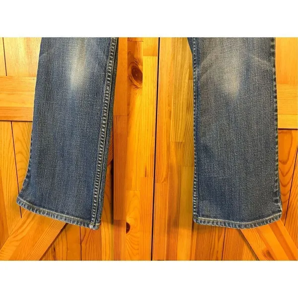 Harley Davidson jeans boot medium wash size 6 petite (4975) Blue - Image 2