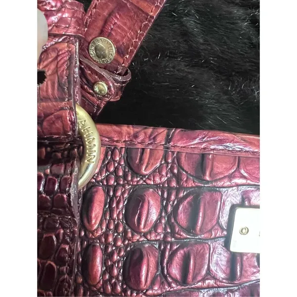 BRAHMIN RUBY MEDIUM ASHER SHOULDER BAG PURSE EMBER METALLIC TOTE - Image 11