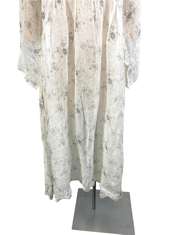 Namsar Linen Gauze Floral Print Oversized Midi Dress Size L/XL - Image 6