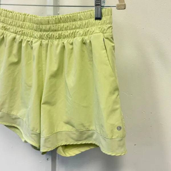 Layers 8 Womens Qwick-Dry Running Shorts Lime Green High Rise Lined XL Athletic‎ - Image 3