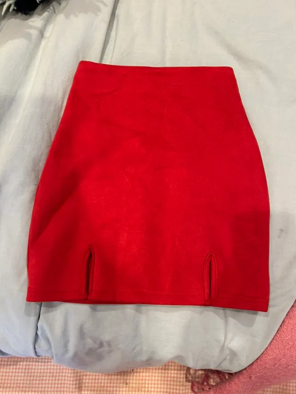 superdown red mini skirt - Image 7