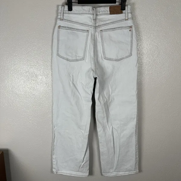 MADEWELL The Perfect Vintage‎ Wide-Leg Crop Jeans Womens Size 28 Blue Light Wash - Image 3