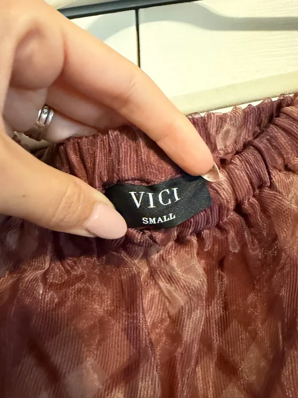 NWOT Vici Strapless Chiffon Mini Dress - Image 6
