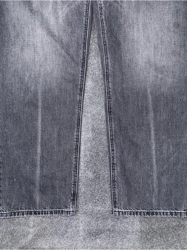 American Eagle Womens AE Ex Boyfriend Jeans Size 8 Short Black Gray Baggy Loose - Image 5