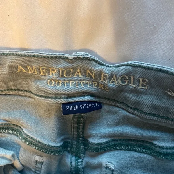 American Eagle Outfitters Sage Green Skinny Jeans - Image 3