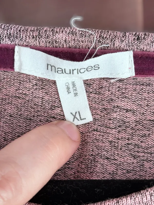 Maurice’s Women’s XL Mauve Purple Long Sleeve Top w/Floral Lace Yoke Coquette - Image 7