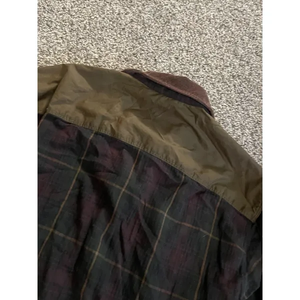 AllSaints Moorland Green and Brown Long Sleeve Flannel Plaid Shirt s - Image 12