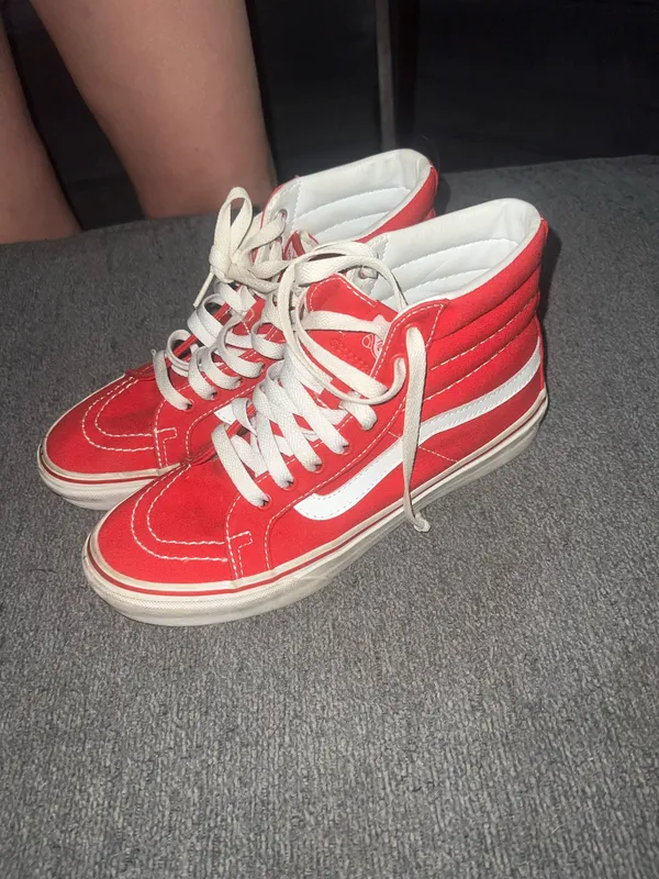 Red High-Top Vans - Image 4