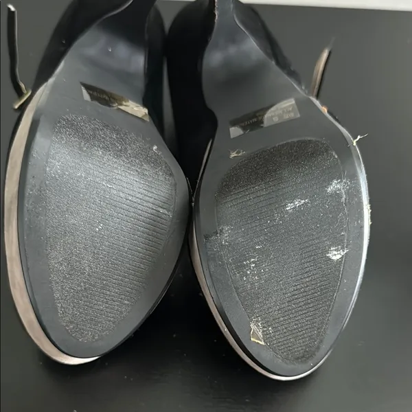 Rue21 Black and Gray/Tan‎ Platform Heels Sz SM - Image 11
