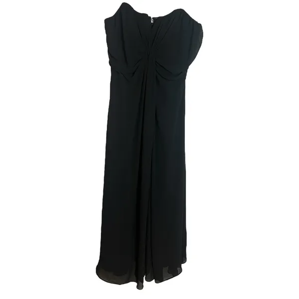City chic‎ serene chiffon black strapless maxi dress Sz 16 - Image 2