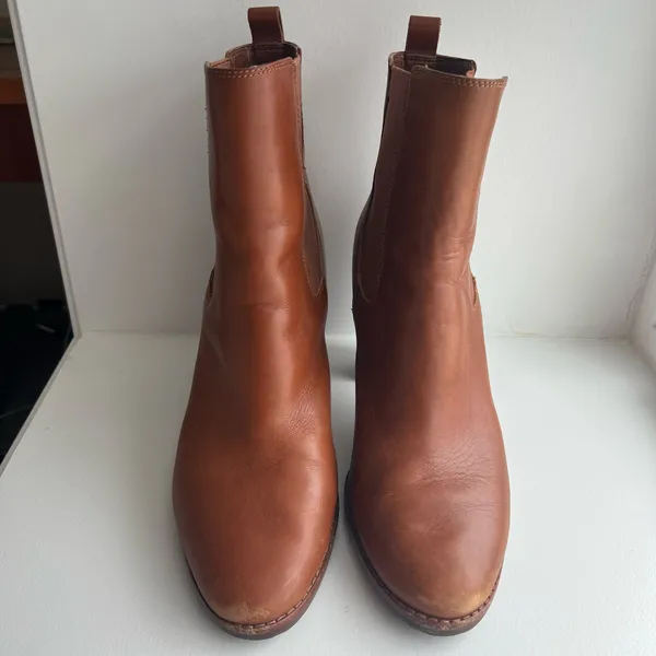 Ralph Lauren Mylah Brown Leather Ankle Boots - Image 3