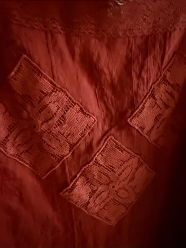 And Now This Wine-Red Lace-Trim Camisole Top - Image 4
