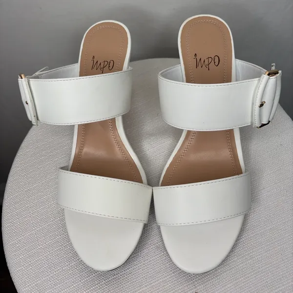 IMPO Vernette White Wedge Sandals Women’s Size 8 New(B96)”✨ - Image 4