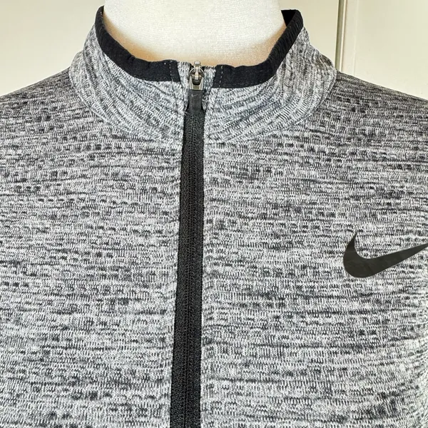 Nike Golf Dri-FIT Thermal Grid Quarter Zip Pullover Athleisure Large Gray - Image 4