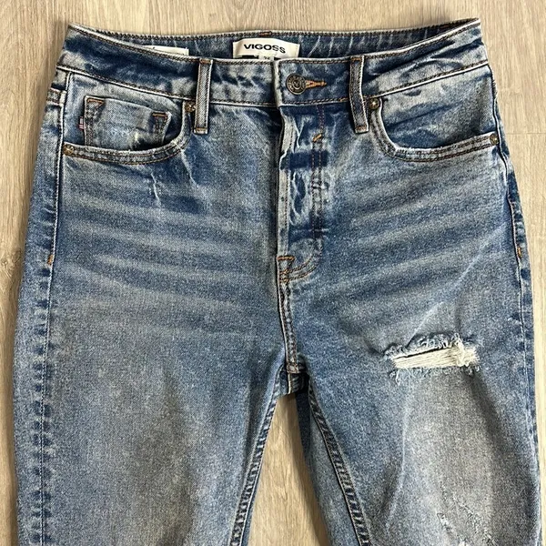 Vigoss • Stevie cropped straight leg distressed jeans - Image 3