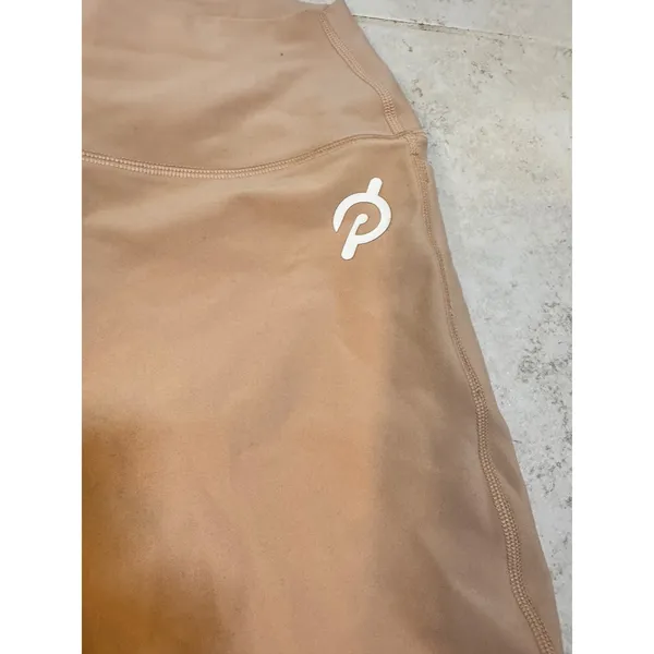 Peloton Womens High Rise Side Pocket Leggings Tan Beige Size M RN150110 - Image 4