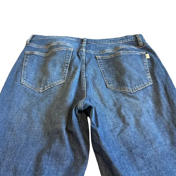 Oliver Logan Crosby Relaxed Taper Jeans Dark Wash Distressed Slow Denim Size 31 - Image 11
