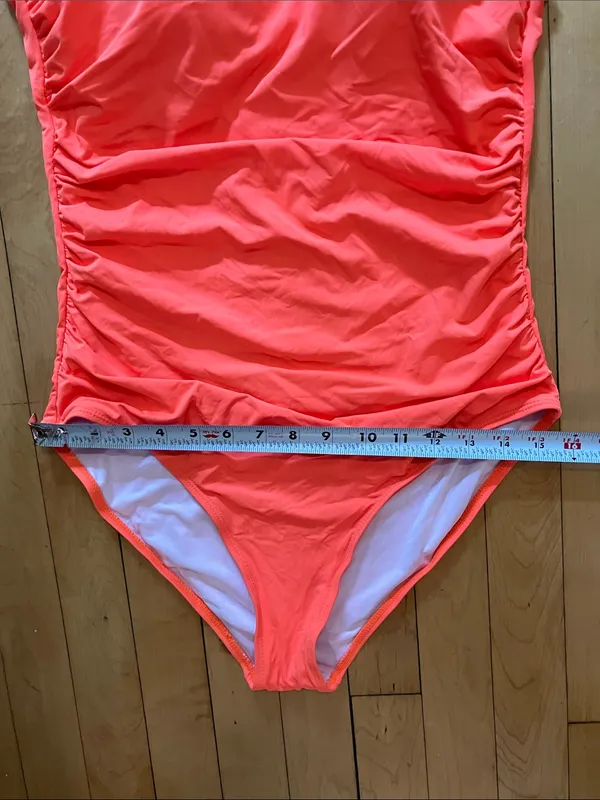 Holipick Neon Orange One Shoulder Adjustable One Piece Swimsuit XL NWT - Image 11