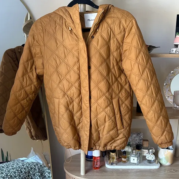 Madewell KQuilted Hooded Jacket - Tan - Image 3