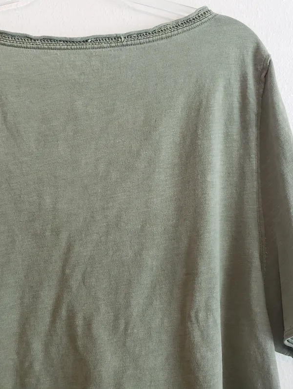 Aerie Cropped V-Neck Line Short Sleeve Tee Shirt - Image 6