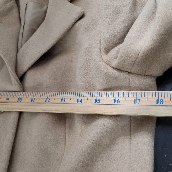 Lauren Ralph Lauren Camel Wool Blend Reefer Coat Women's Size 4 Small - Image 5