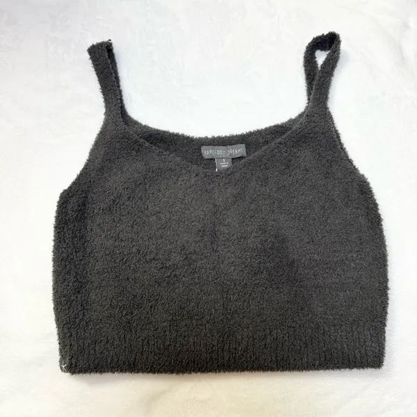 Barefoot Dreams CozyChic Luxe Crop Camisole - Carbon - Small - NWT - Image 2