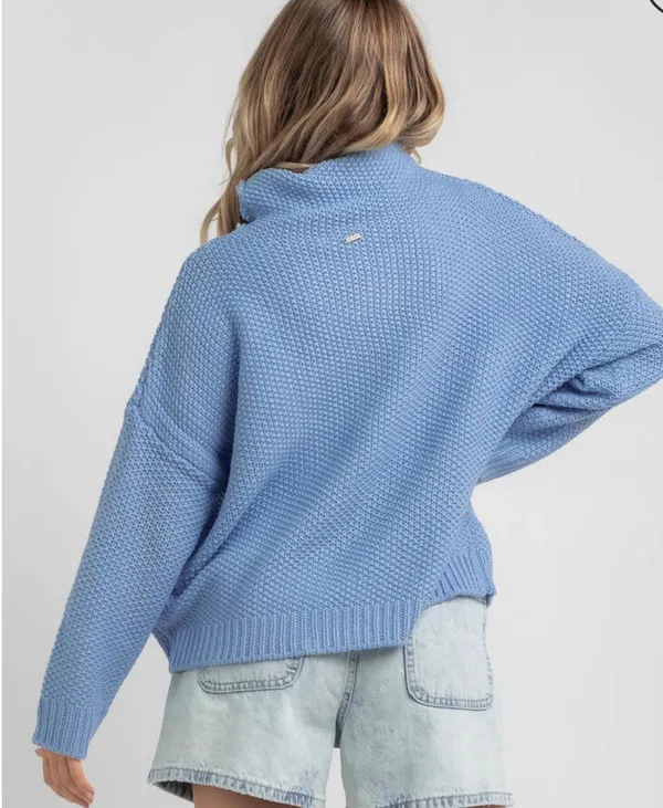 City Beach Blue Turtle Neck Sweater - Image 2