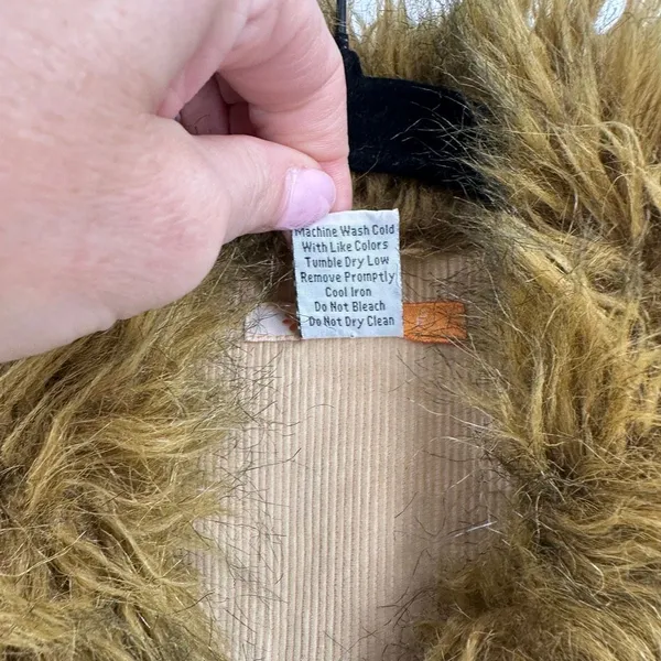 Y2K Vintage Vibe Anthropologie Tulle Brown Corduroy Faux Fur Trim Jacket Size‎ S - Image 4