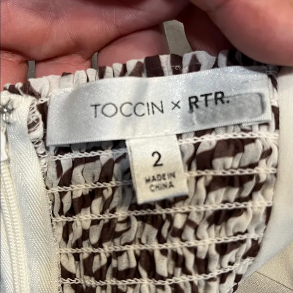 NWOT TOCCIN X RTR Elegant Halter Neck Patterned‎ Dress very beautiful - Image 6