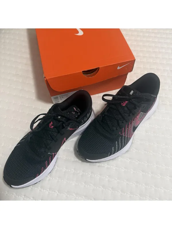 Nike Run Defy 6.5 Women's Road Running Shoes Black & Pink Lace-Up Sneakers NIB - Image 3