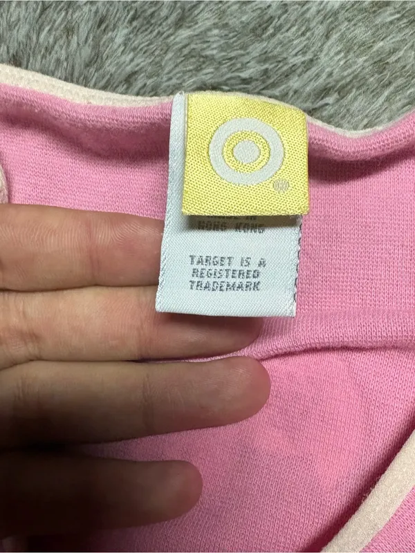 Target Pink Tank Top with Cream Trim - Lucky Duck Graphic - Image 2