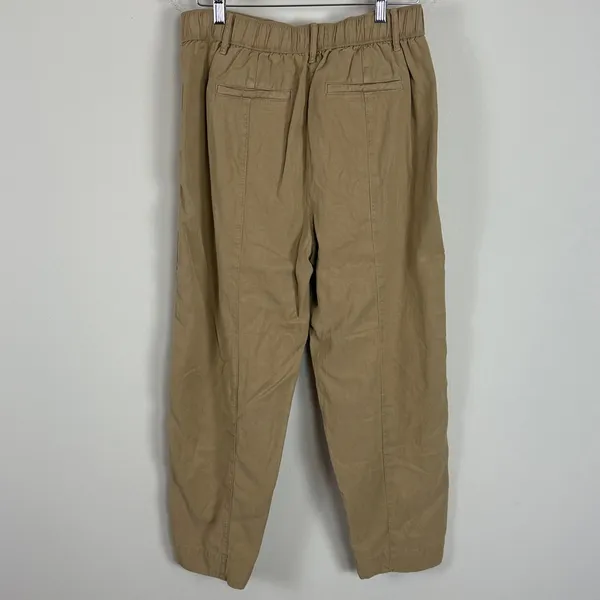 NWT Banana Republic Linen Blend Khaki Utility‎ Ankle Parachute Pants Size Med - Image 8